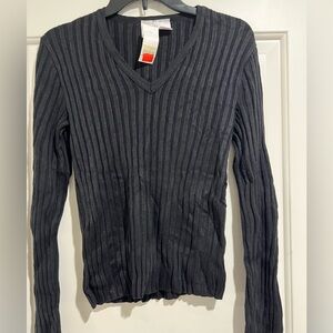 Women’s Black V-Neck Sweater